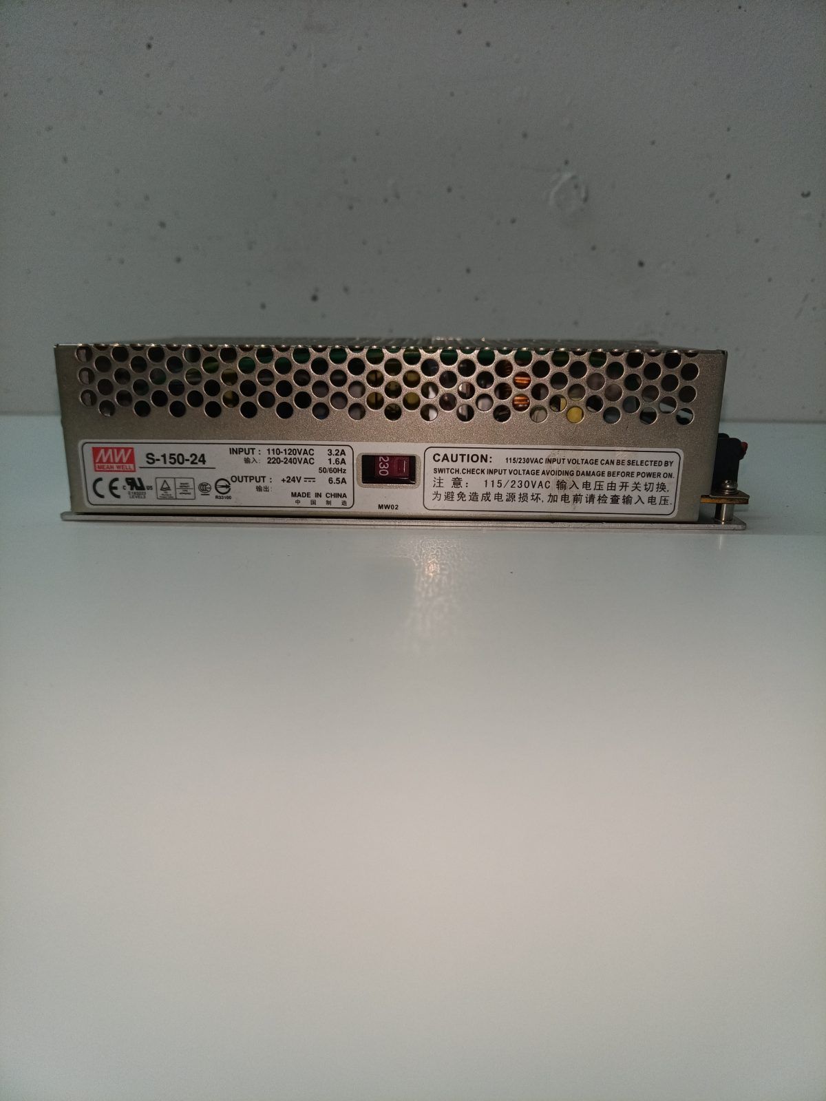 Mean Well S-150-24 Netzteil 24V 6.5A Schaltnetzteil geprüft